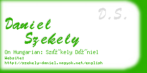 daniel szekely business card